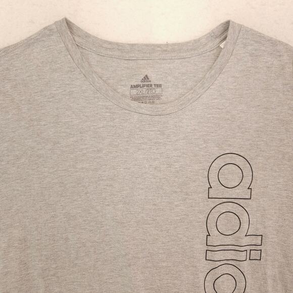 Adidas Graphic Short Sleeve Crew Neck Casual T Shirt Womens Size 2XL Gray - Picture 1 of 9